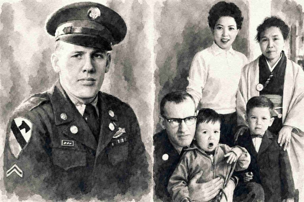 photo of dad and family