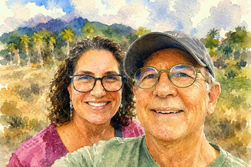 vic and jackie mountain background